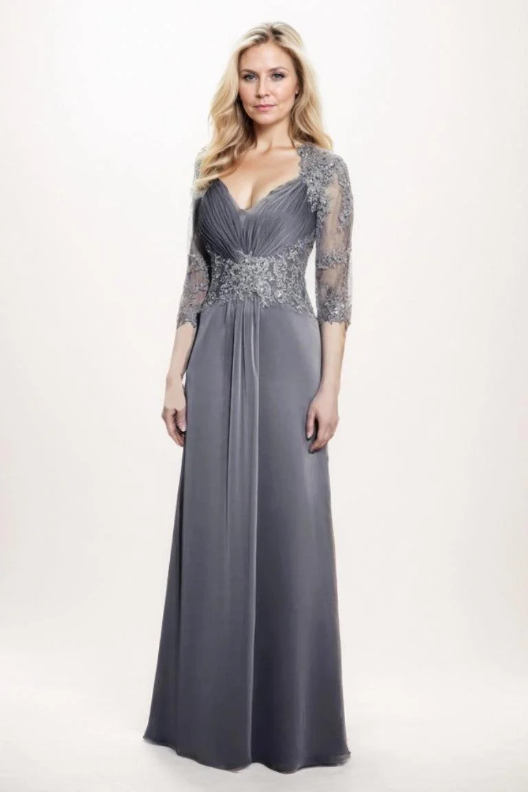A-Line Maxi Chiffon Mother Of The Bride Dress CM0274