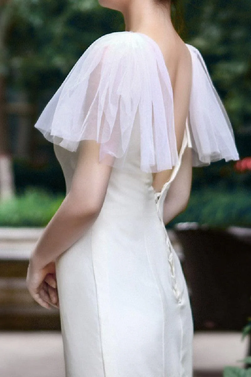 Gauze detachable wedding dress accessories 635223912931