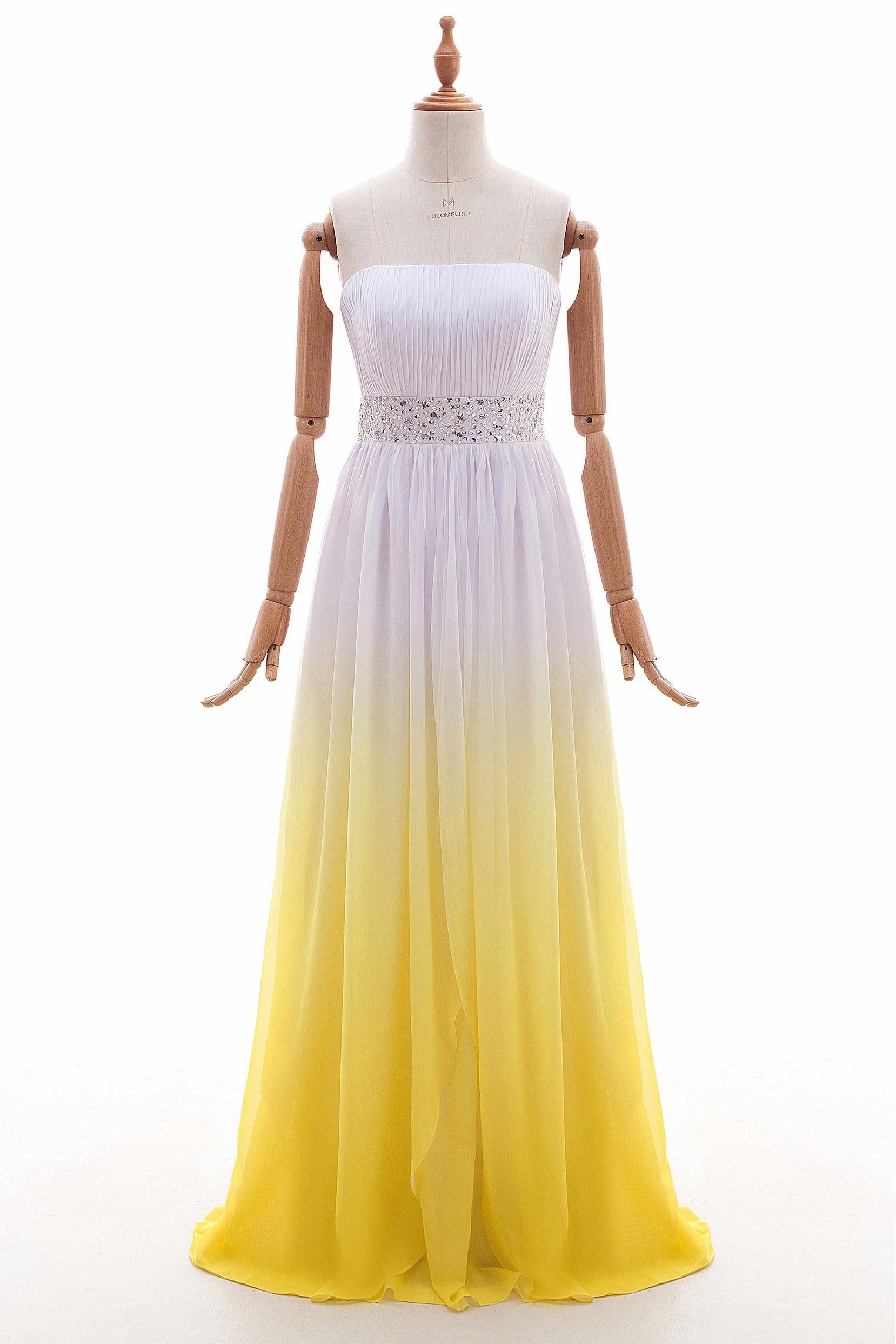 Sheath-Column Floor Length Ombre Bridesmaid Dress Formal Dresses PR2921