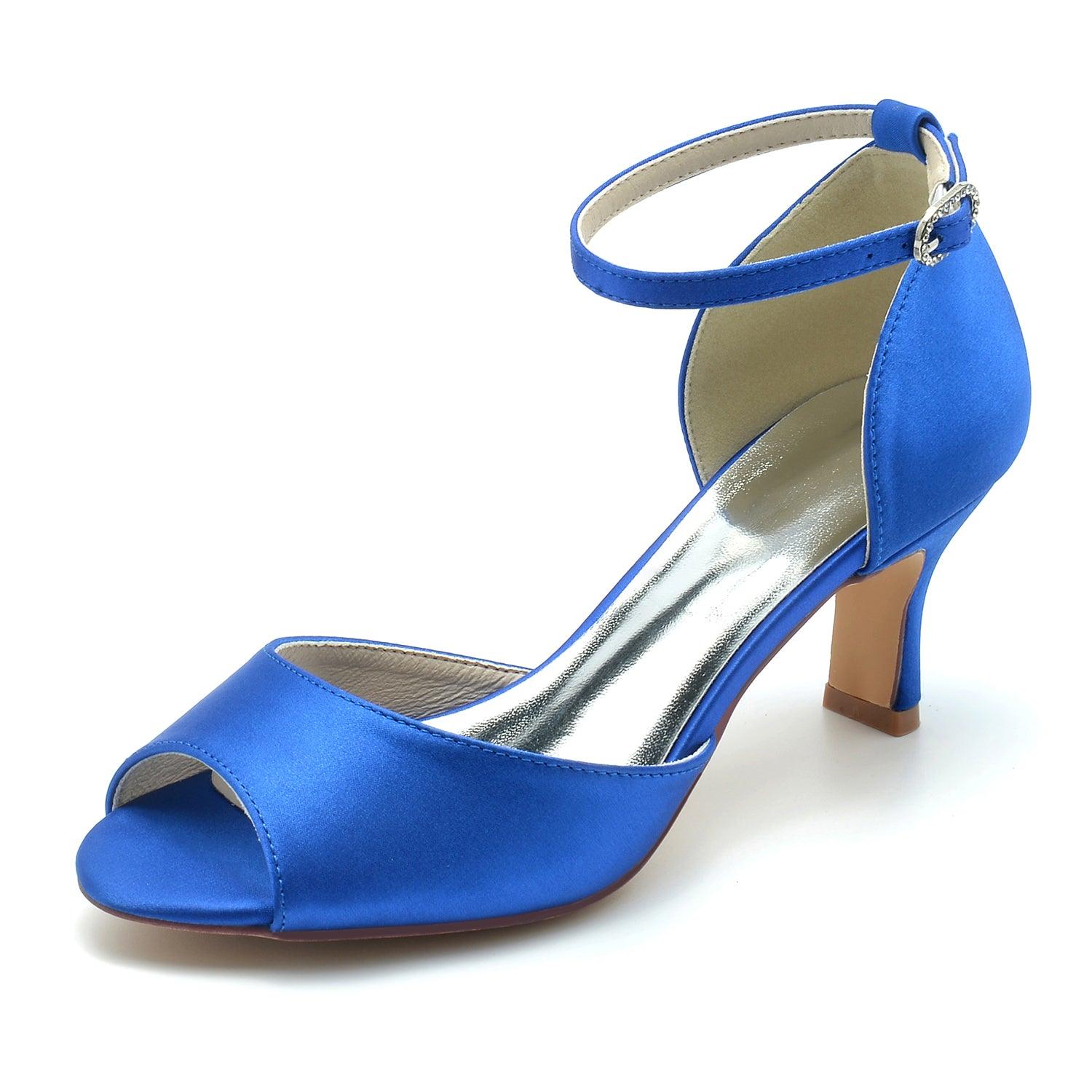 Blue Satin Heels CK0305