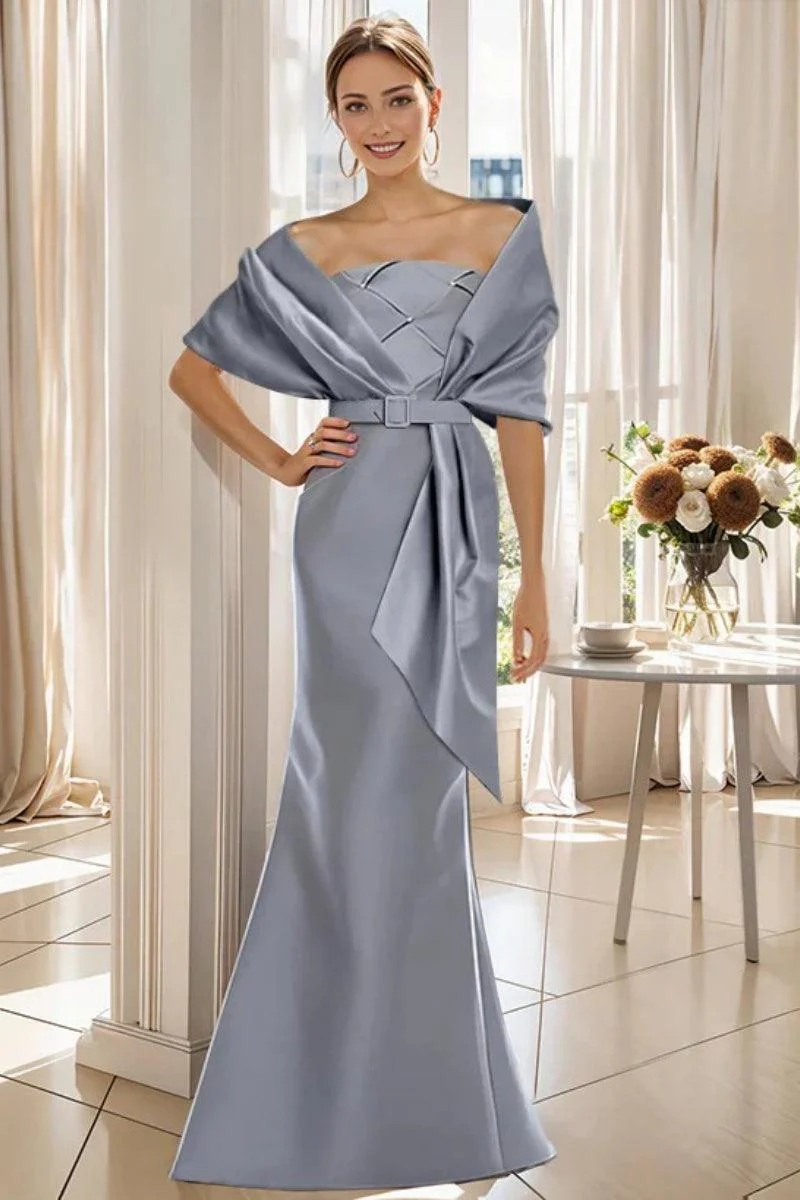 Trumpet 2 Pieces Floor Length Mother of the Bride Dresses CM0370