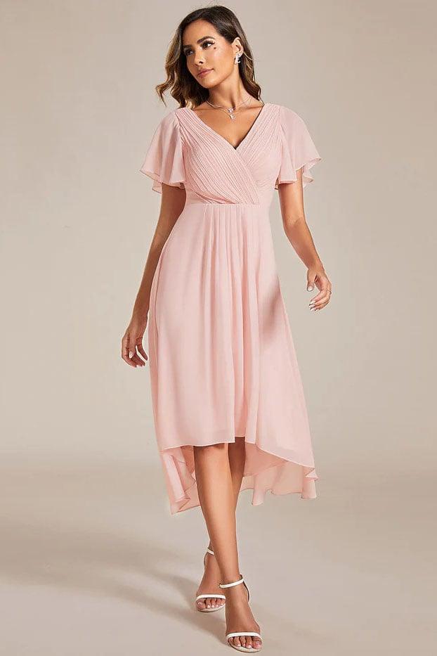 A-Line Knee Length Chiffon Dress CG0259