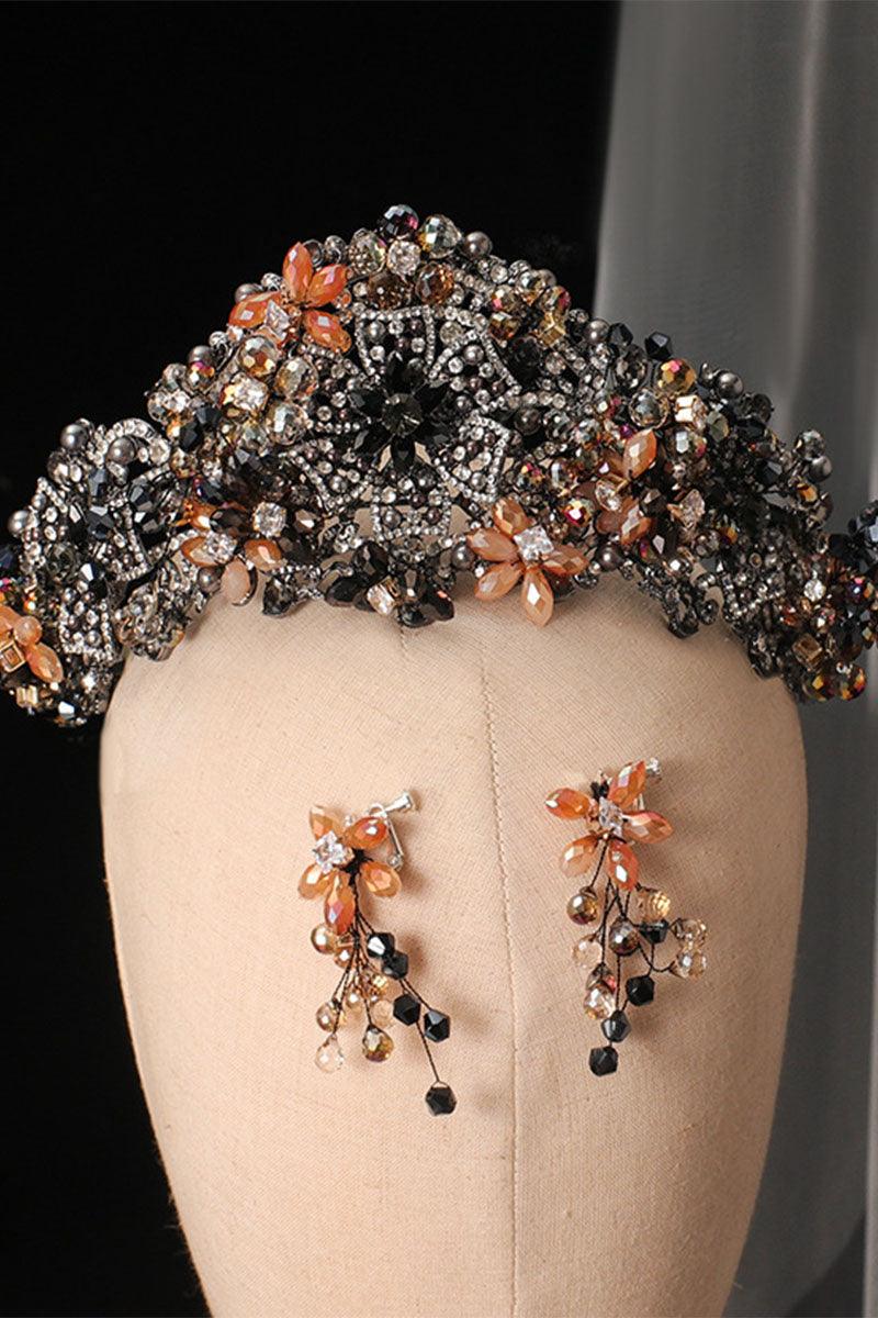Crystals Rhinestone Tiara Earrings Jewelry 752645566331