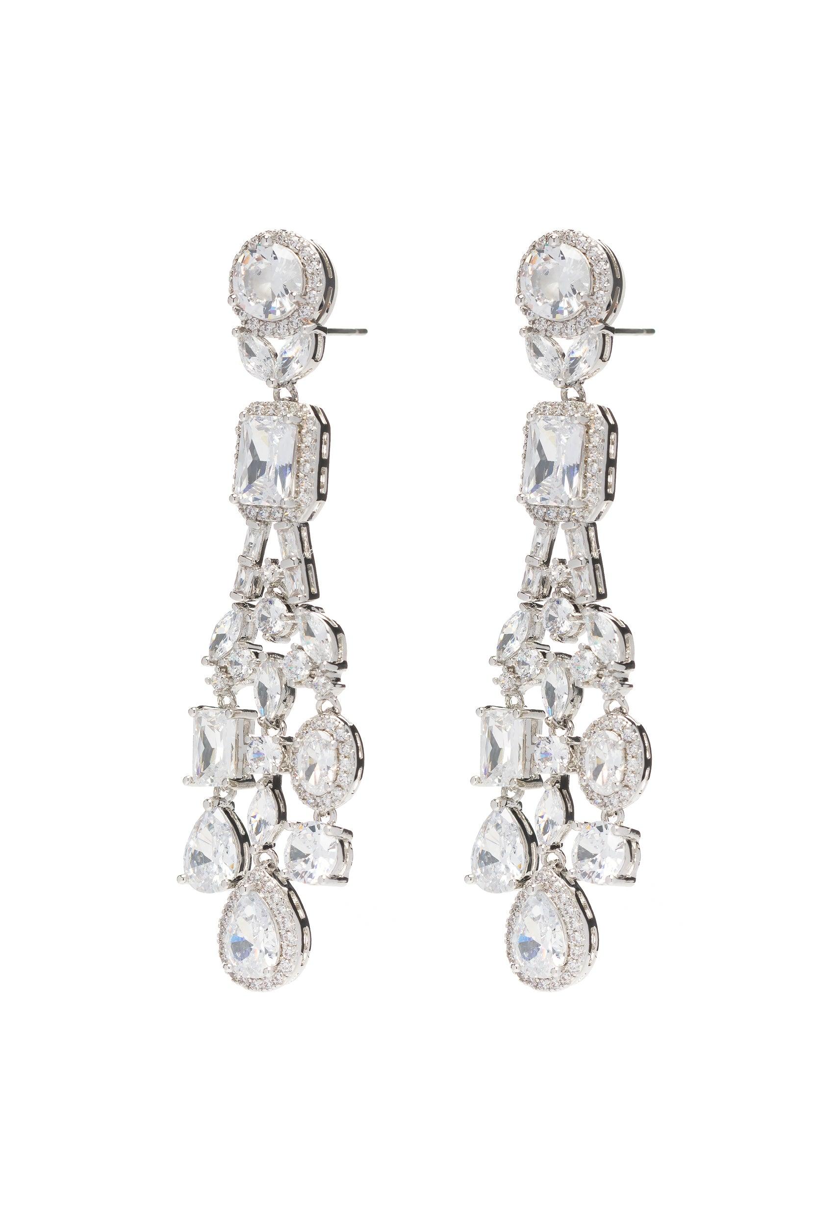 Copper Alloy Earrings with Zircon CE0134