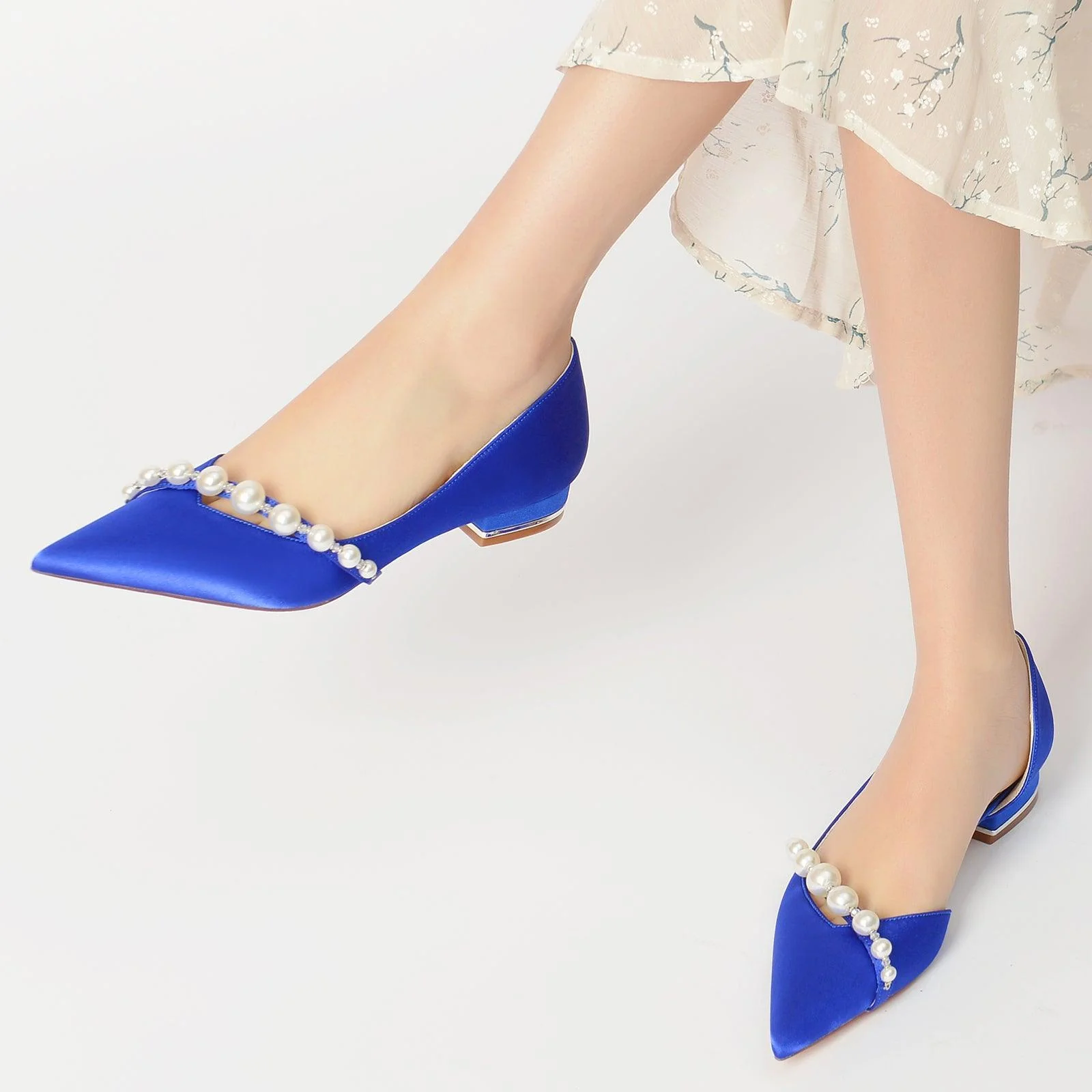 Flat Heel 2.5cm Silk-Like Shoes CK0264