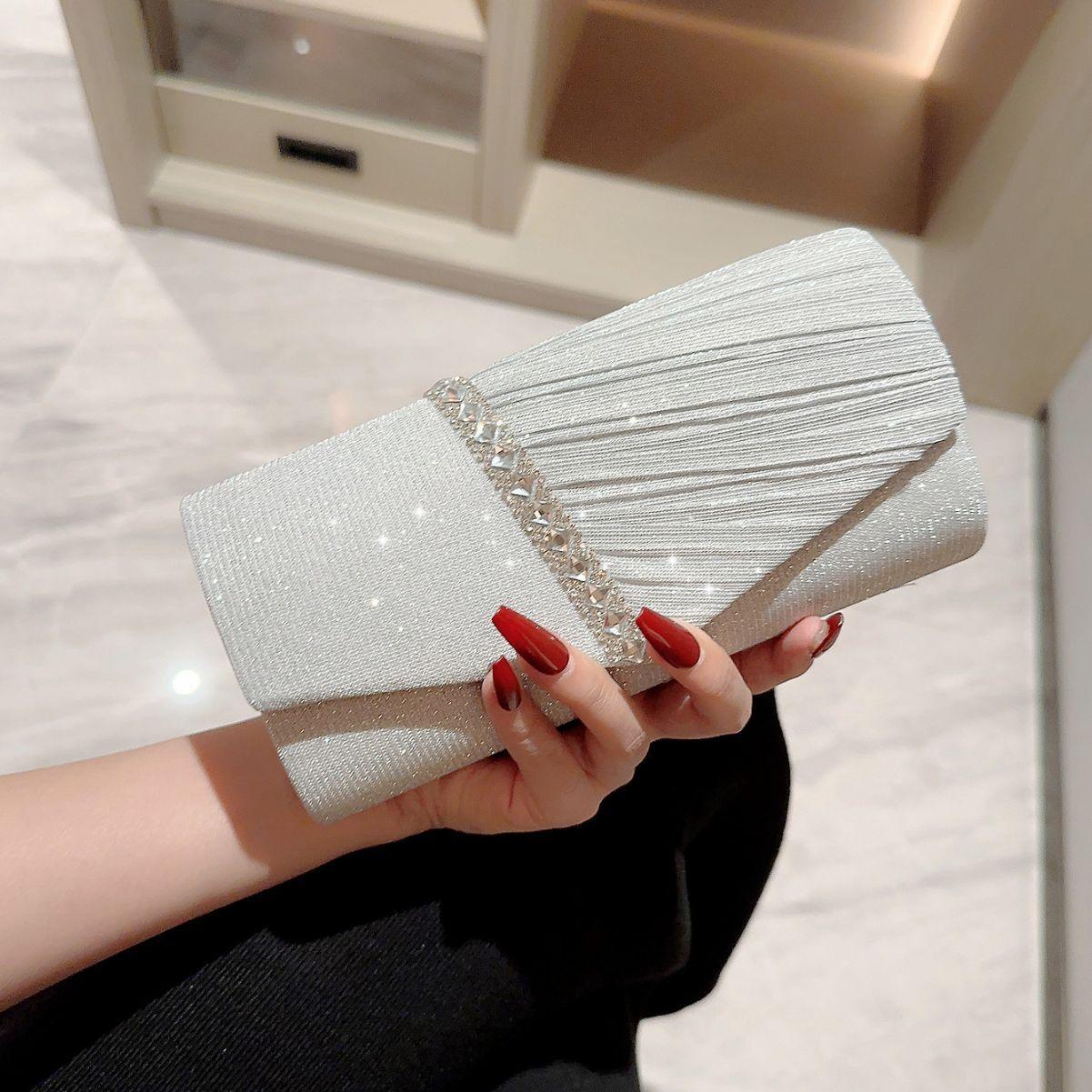 Shiny rhinestone small envelope bag 733171803996