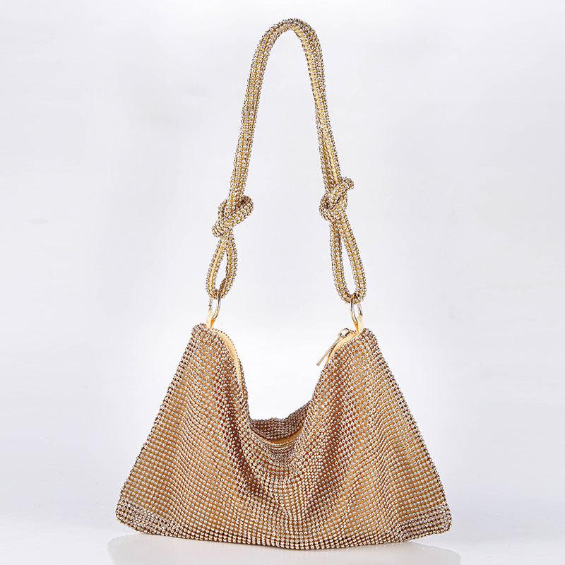 Metal diamond-encrusted dinner bag 776820368706