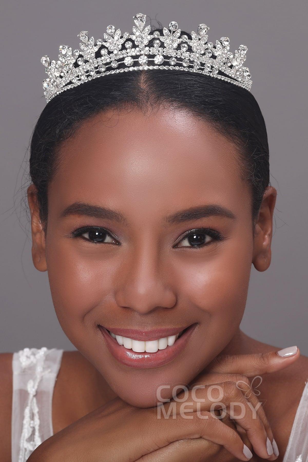 Charming Cubic Zirconia Tiara with Rhinestone CR17005