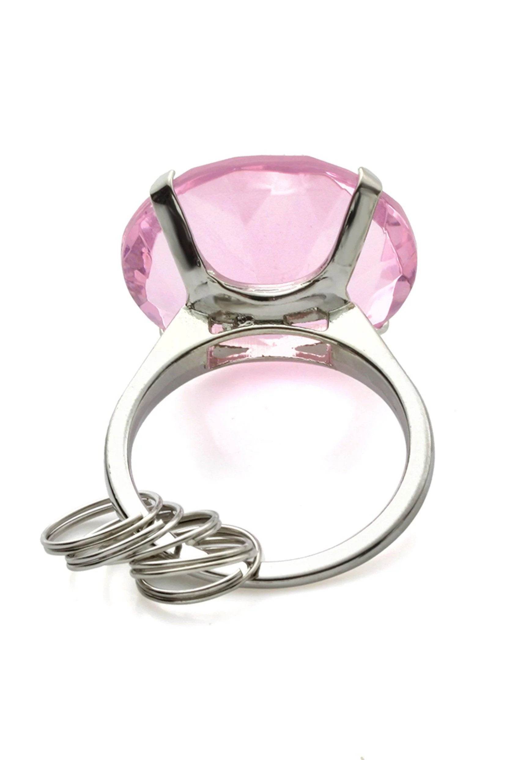 Pink Diamond Ring Keyring-Wedding Bridal Shower Favors CGF0154 (Set of 6 pcs)