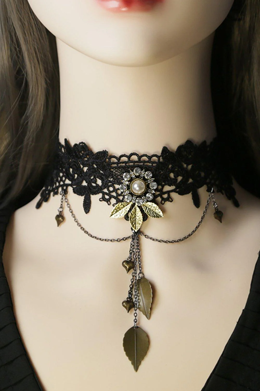 Lace Necklaces with Rhinestone CX0046