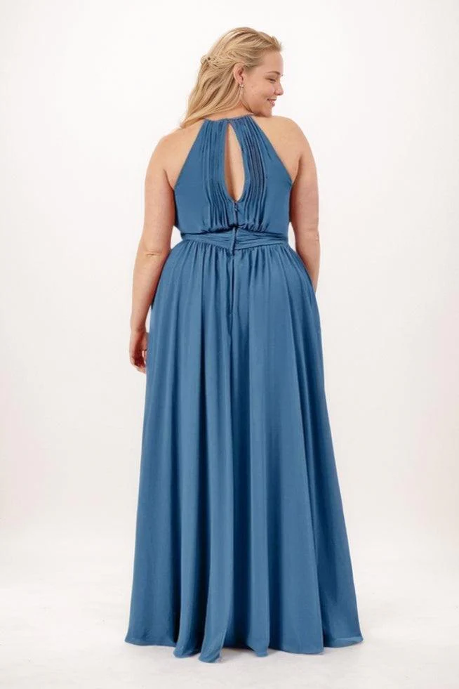 A-Line Maxi Chiffon Bridesmaid Dress CB0737