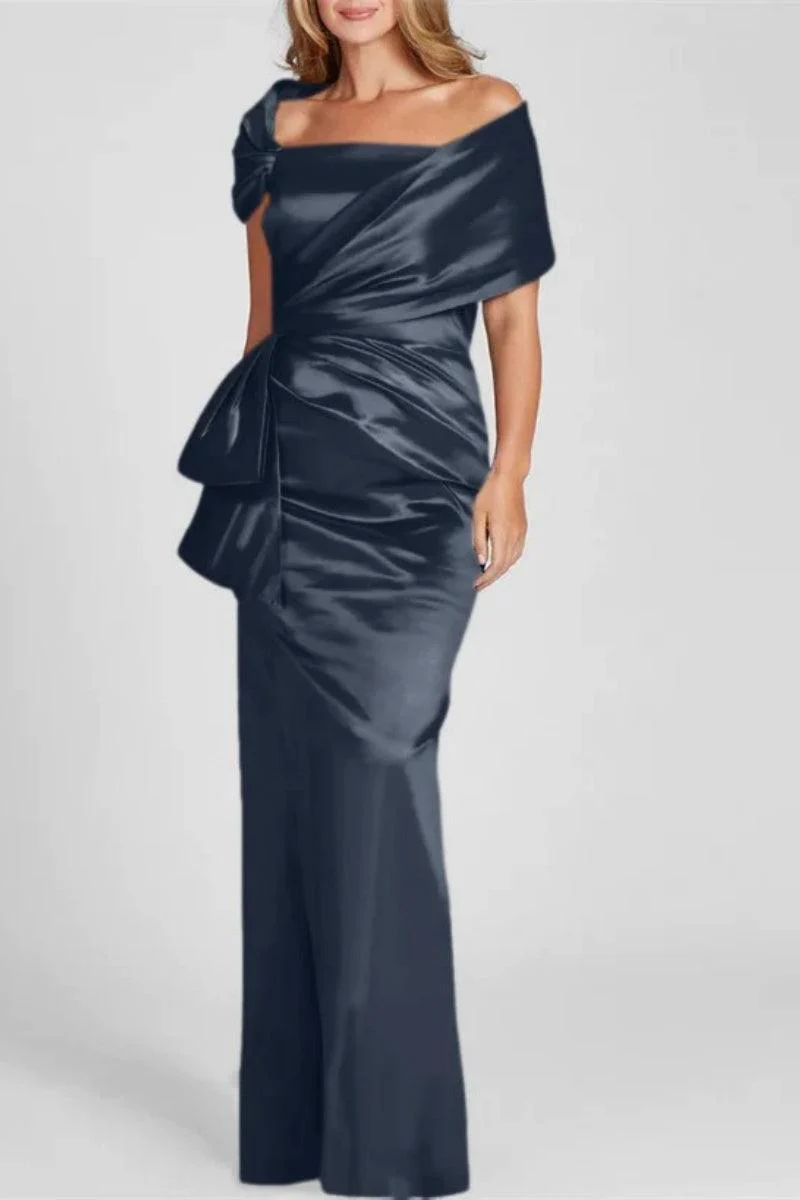 Off The Shoulder Floor Length Mother Of The Bride Dresses CM0336