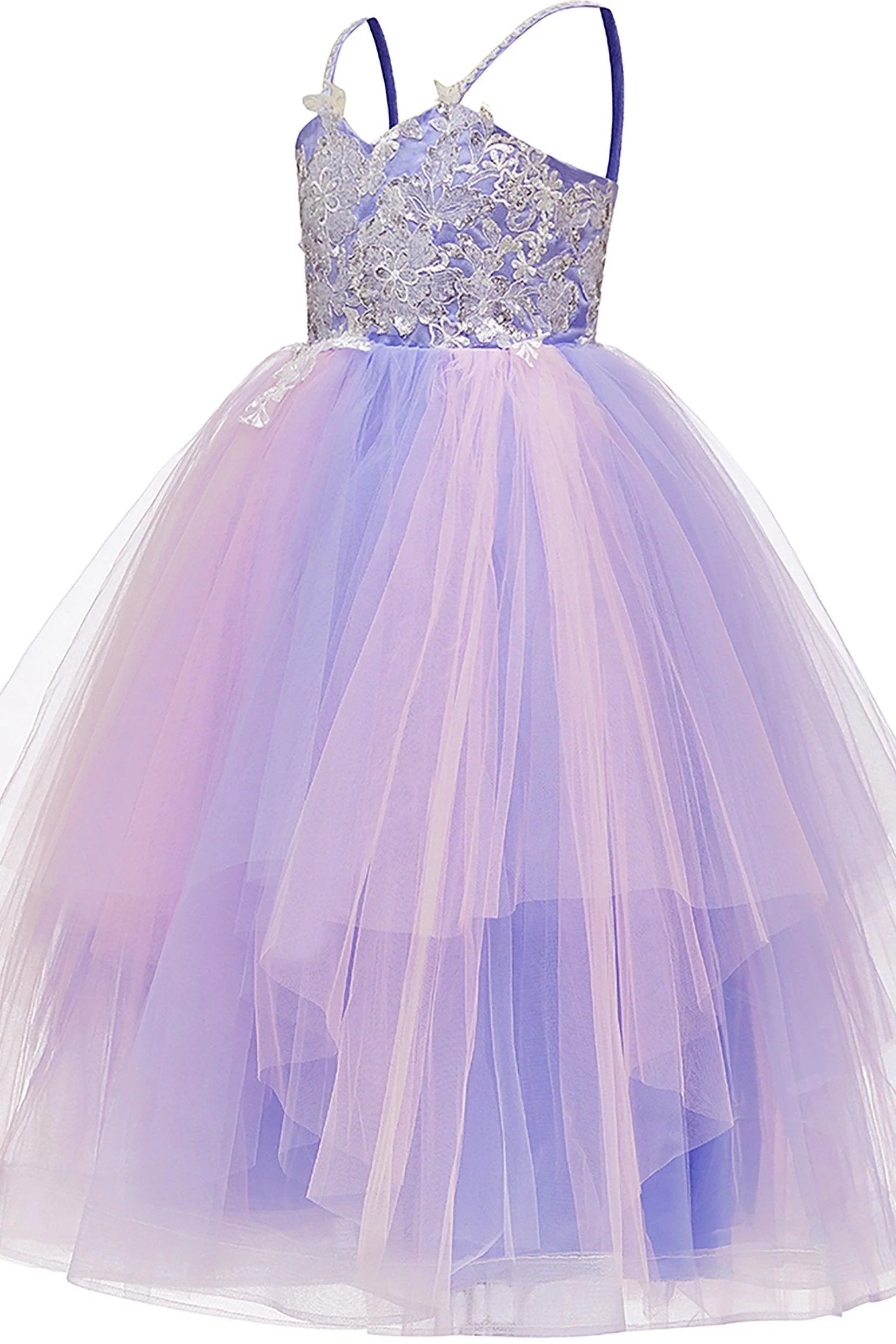 A-Line Floor Length Tulle Lace Flower Girl Dress CF0277