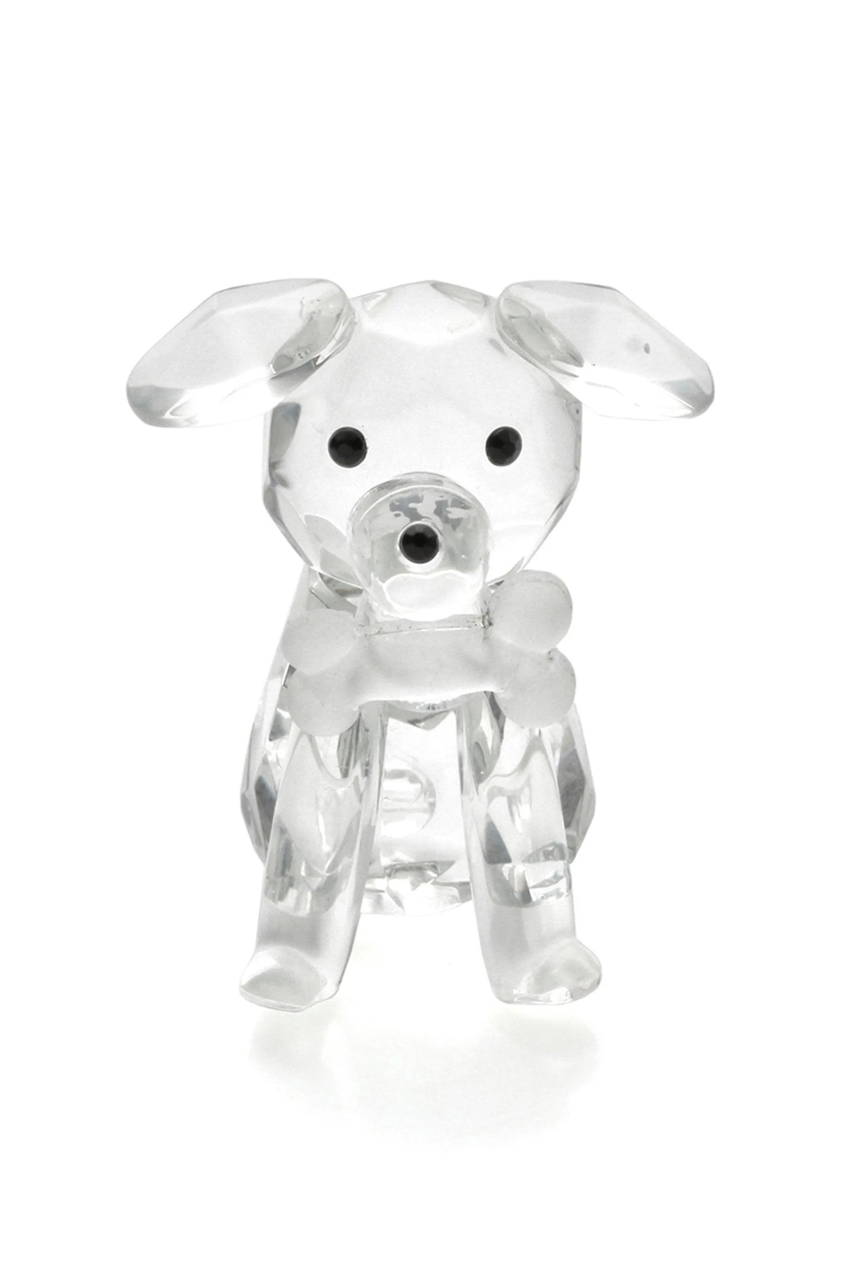 Cute Crystal Dog and Bone Miniature Favor Ornaments CGF0149 (Set of 6 pcs)