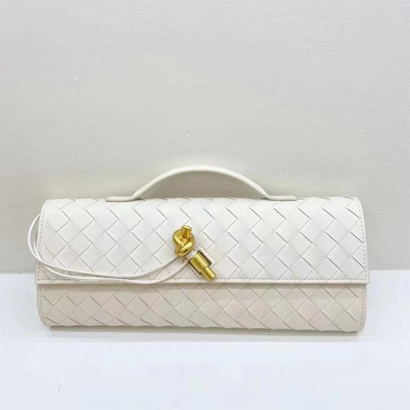Leather clutch bag Hold leather woven square dinner bag 788440003397
