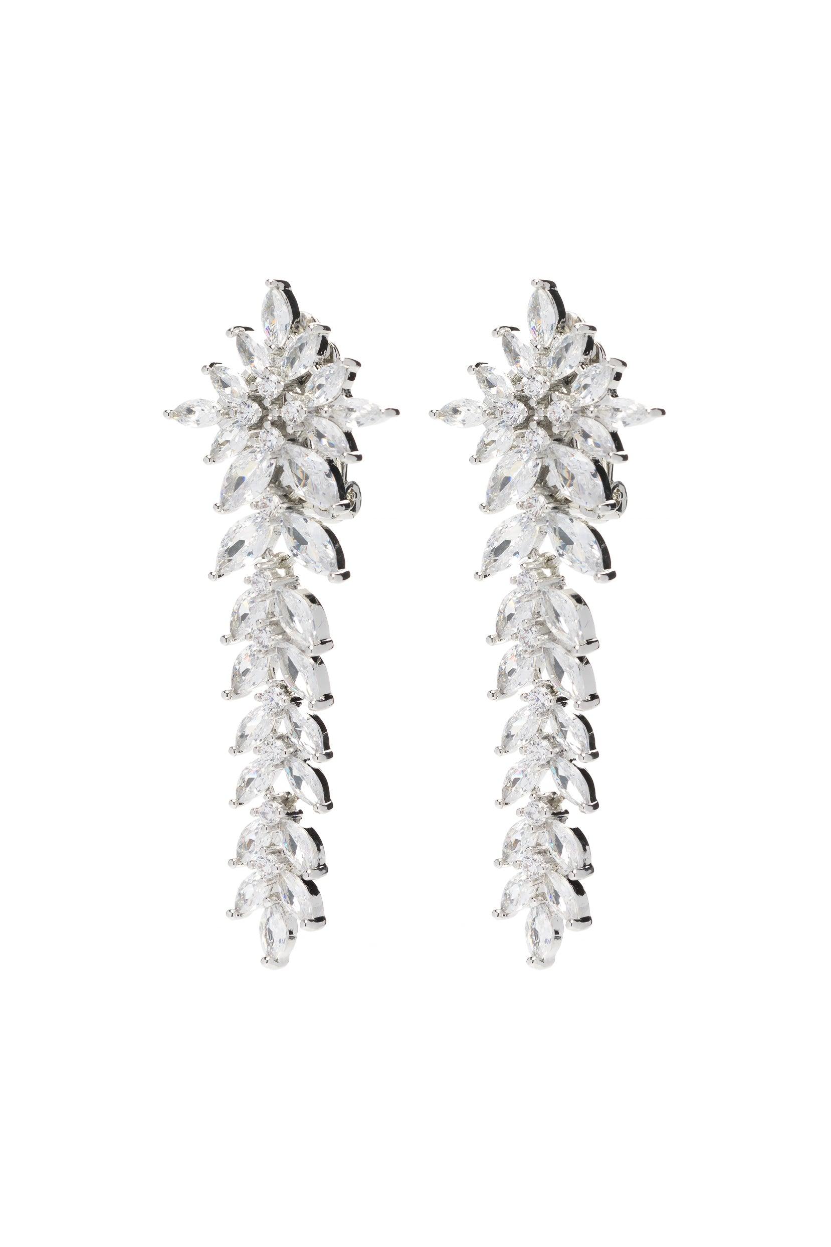 Copper Alloy Earrings with Zircon CE0132