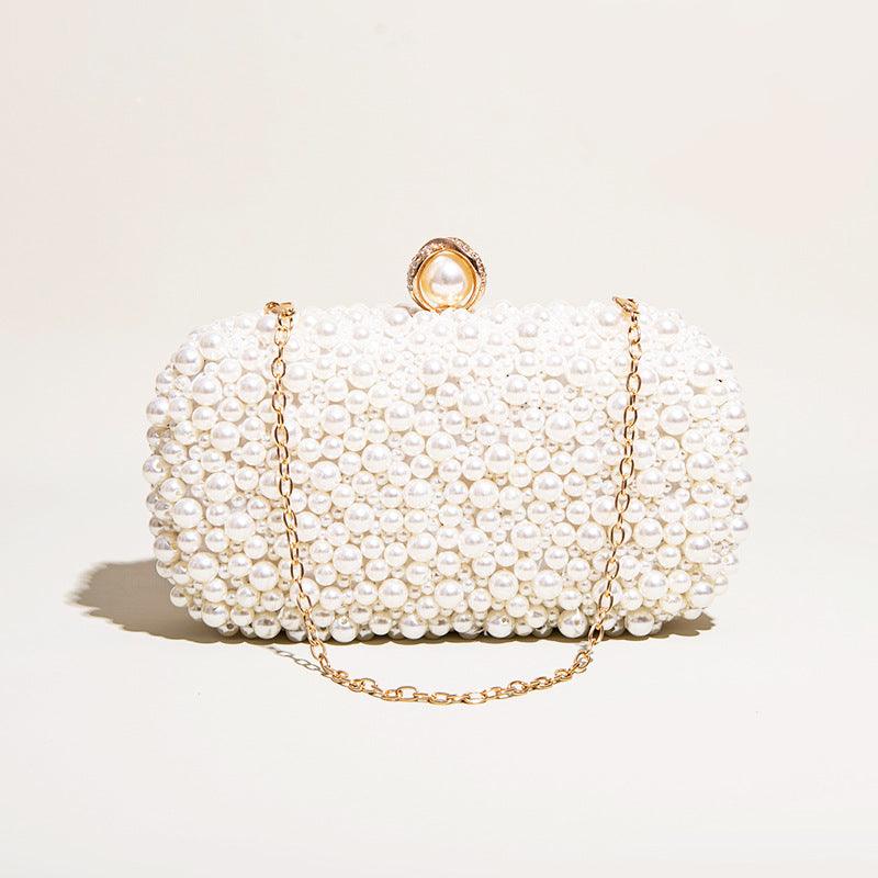 Hand pearl dinner bag diagonal evening bag 689059683528
