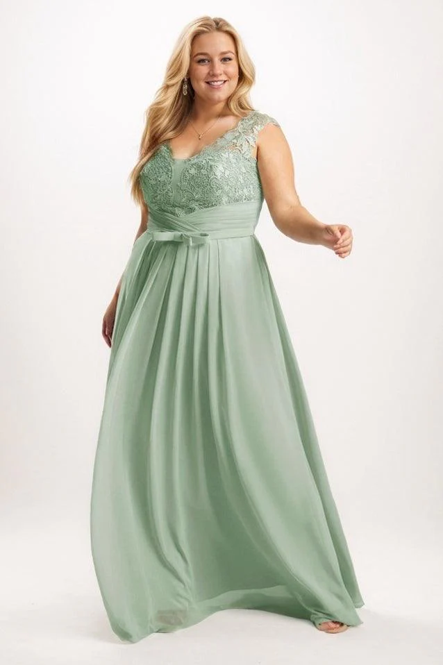 A-Line Maxi Chiffon Bridesmaid Dress CB0732