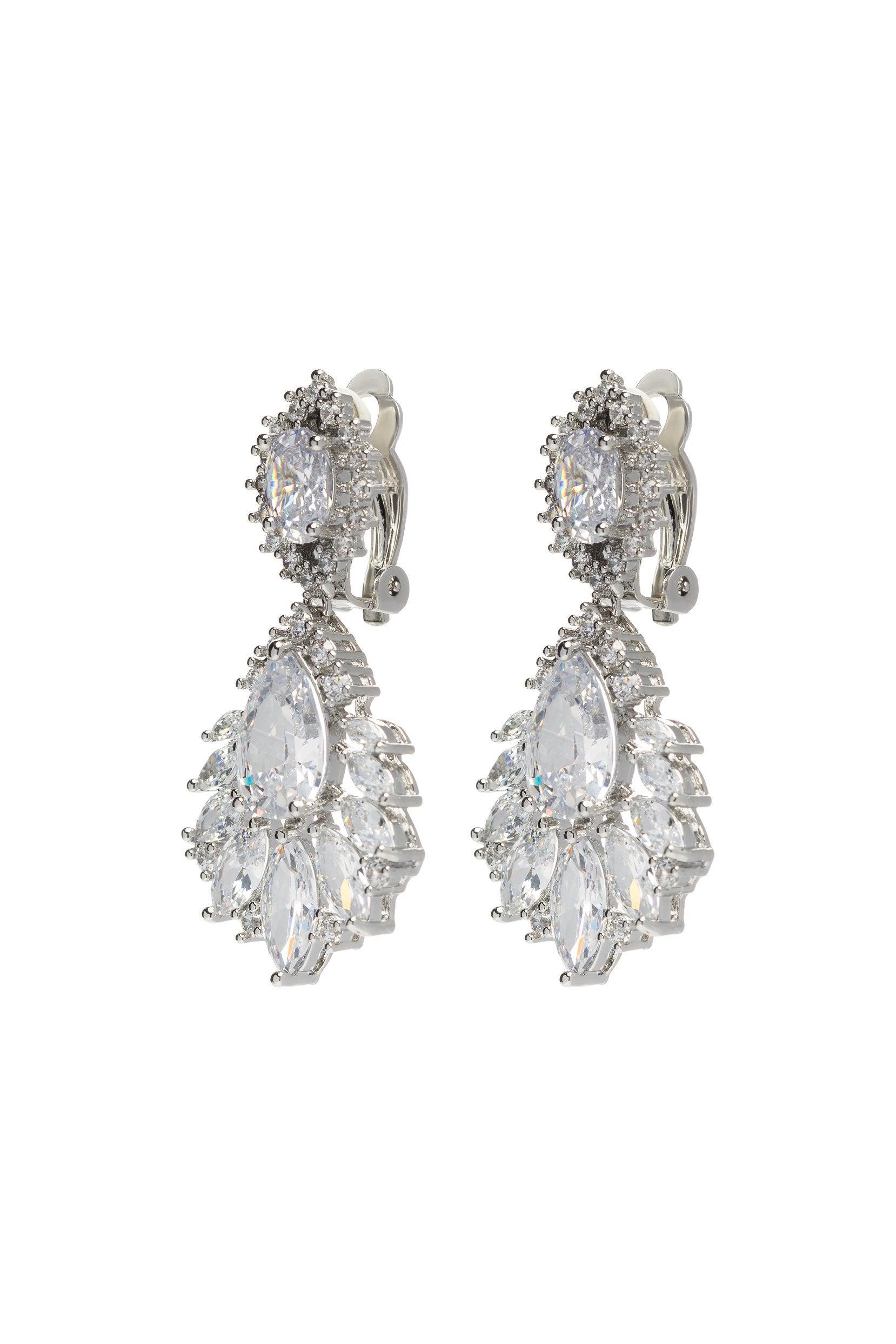 Copper Alloy Earrings with Zircon CE0133