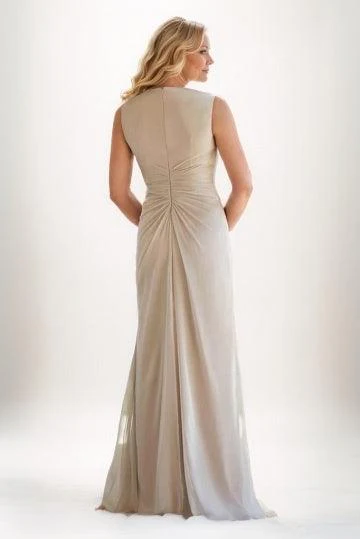 A-Line Maxi Chiffon Mother Dress CM0256