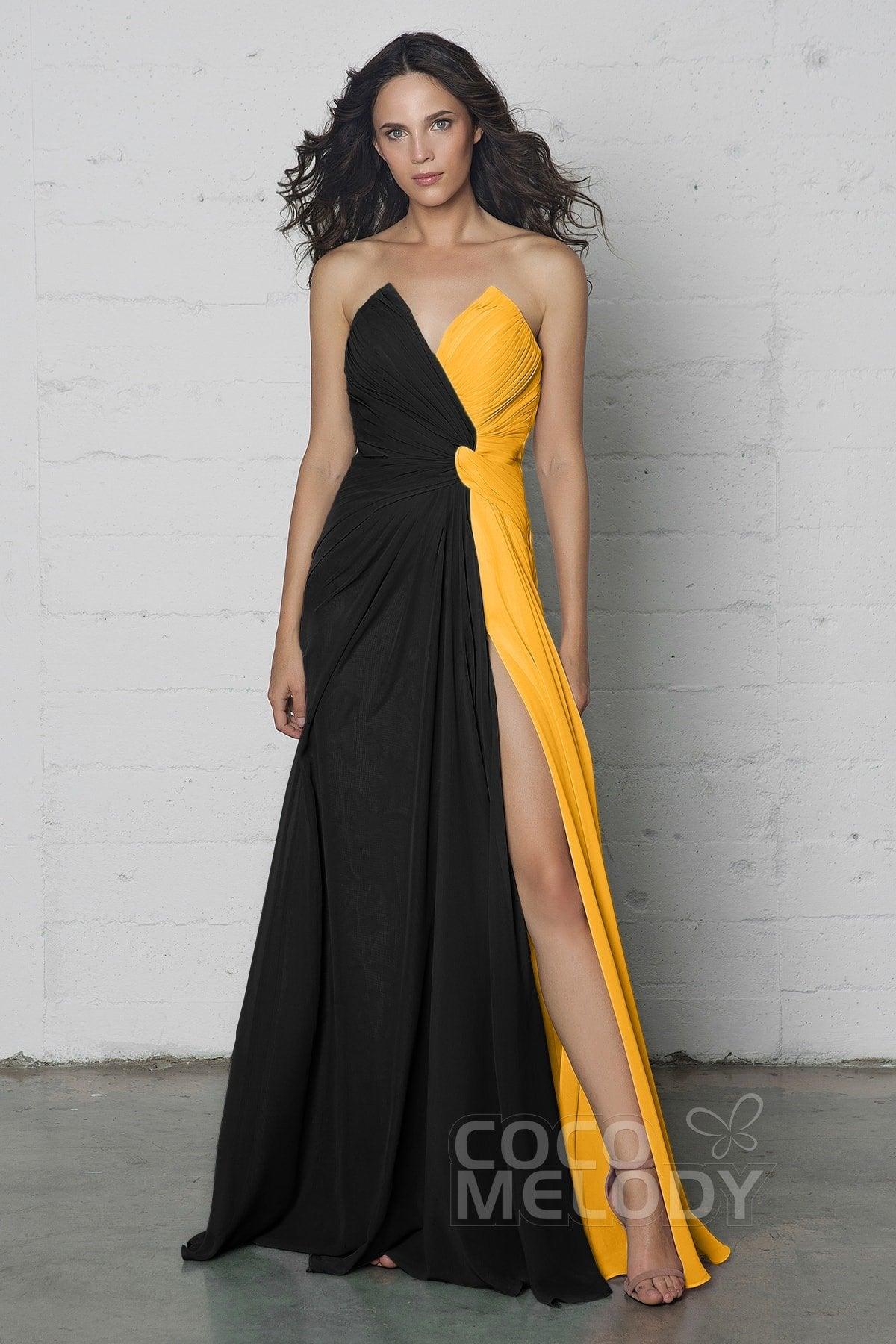 Sheath-Column Floor Length Chiffon Dress COZF17003