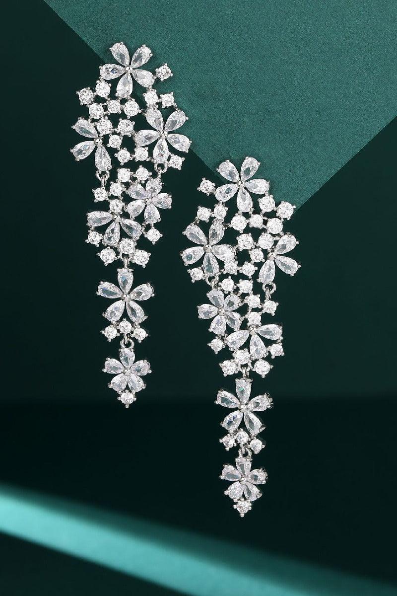 Colored zircon flower earrings 722044565739