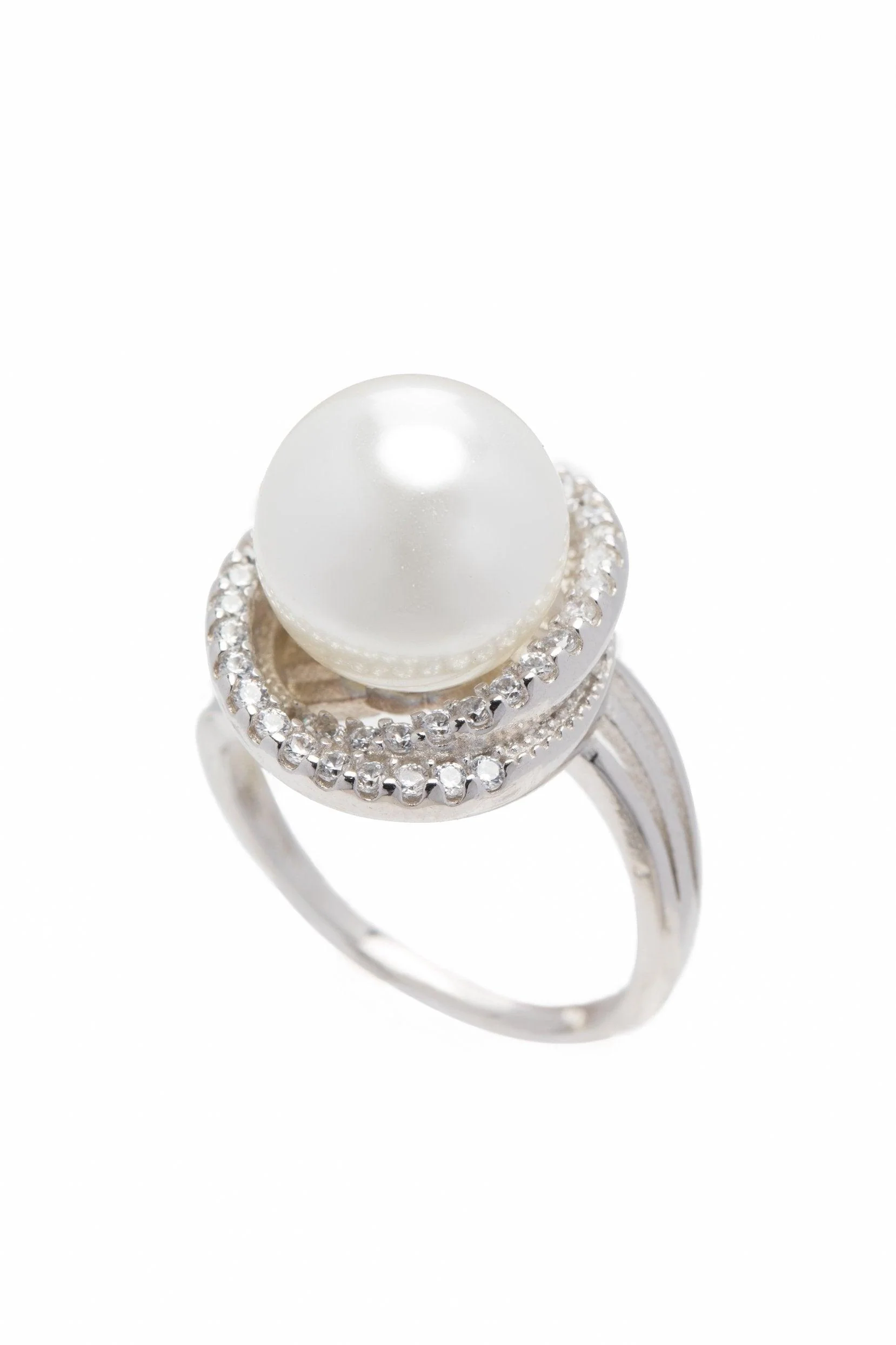 Alloy Rings with Imitation Pearl CR0010
