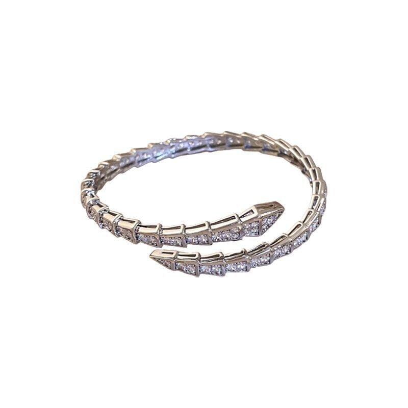 Microencrusted with zircon snake head spirit snake bracelet 720447791205