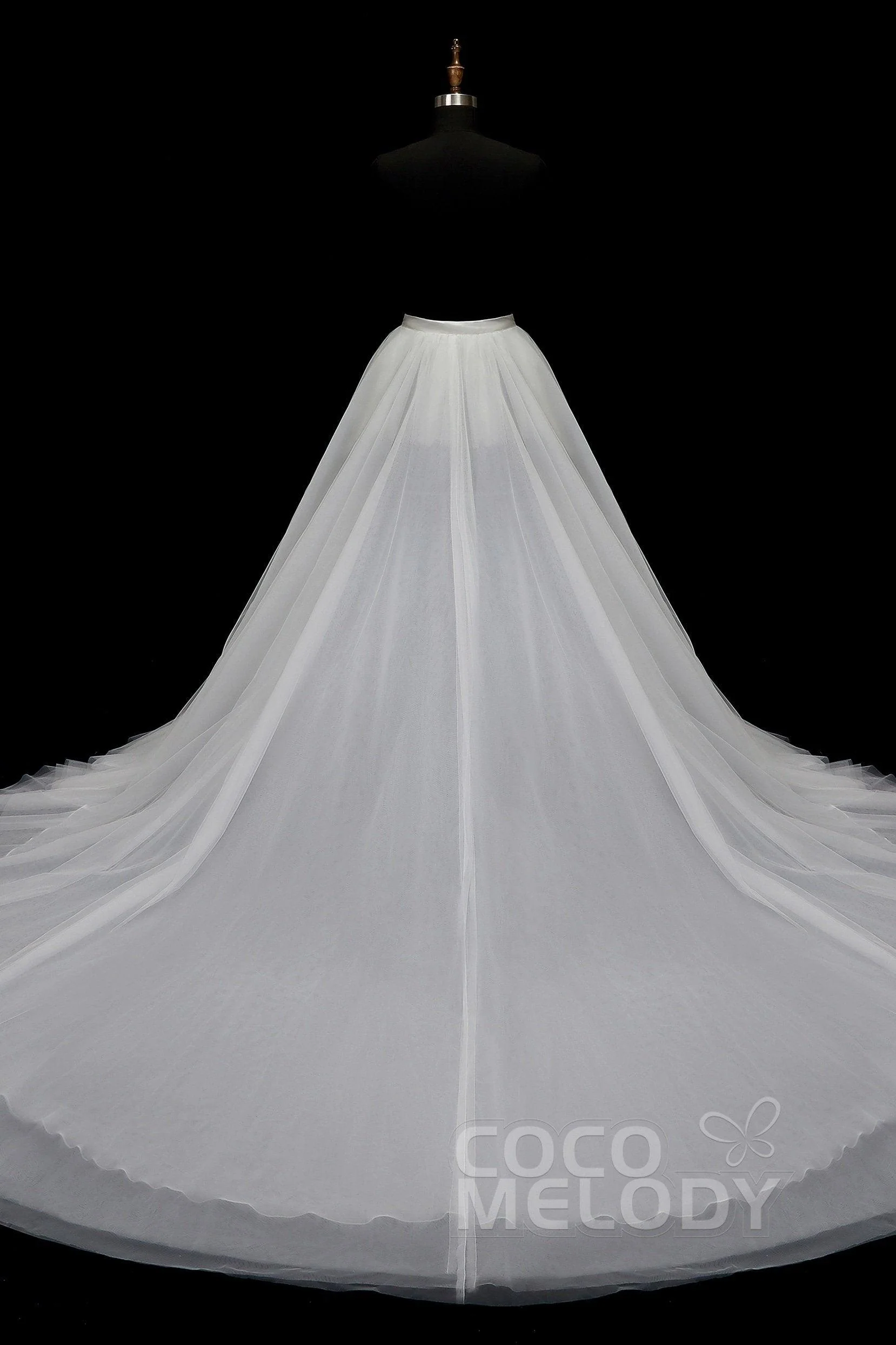 Classic Chapel Train Tulle Wedding Skirt TR18005