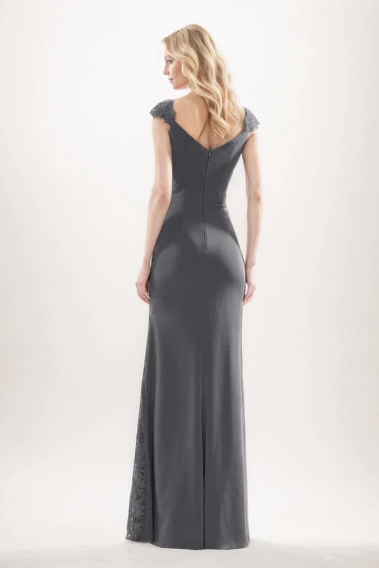 Sheath-Column Maxi Chiffon Mother Of The Bride Dress CM0275