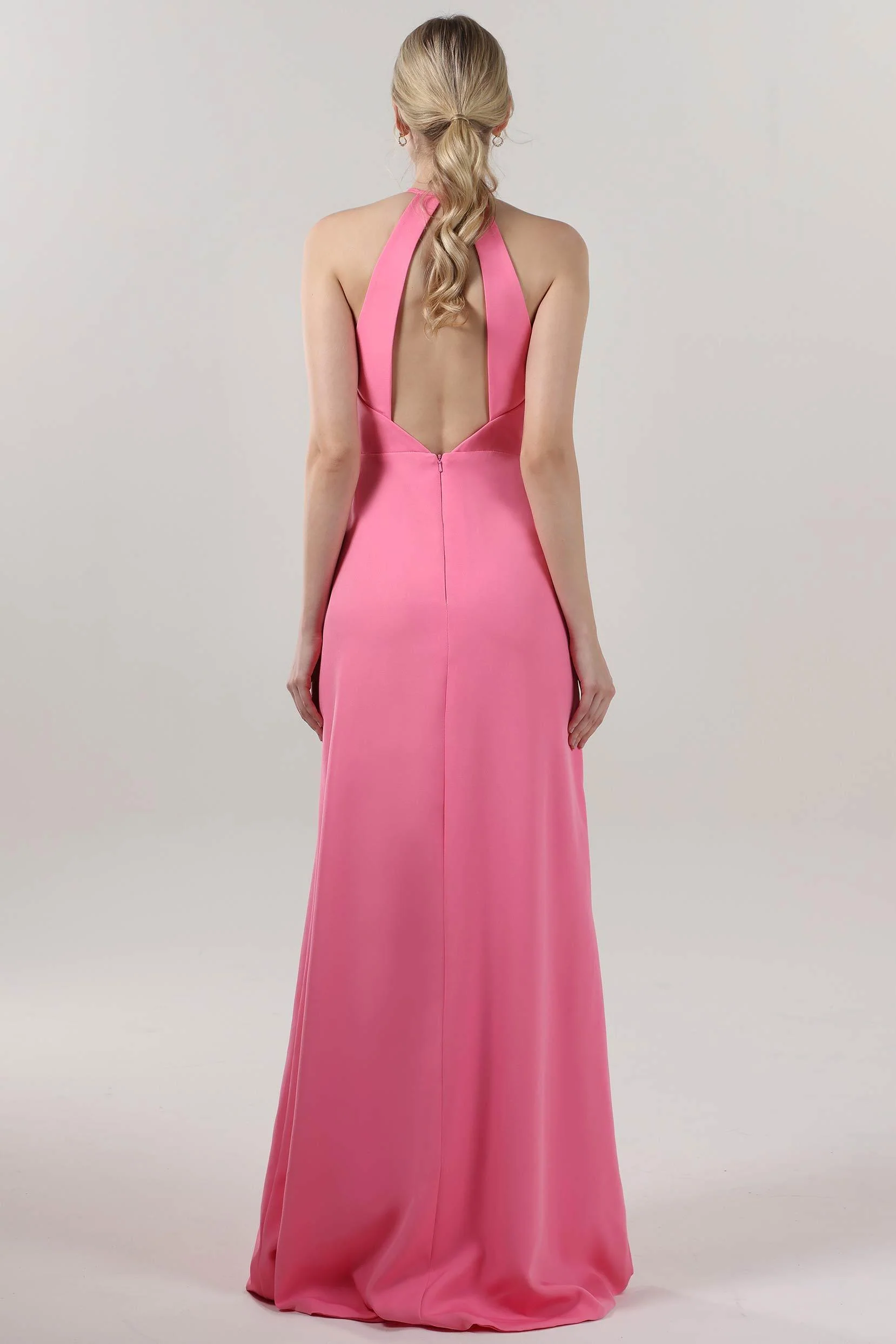 Sheath-Column Maxi Stretch Crepe Formal Dress CS0597
