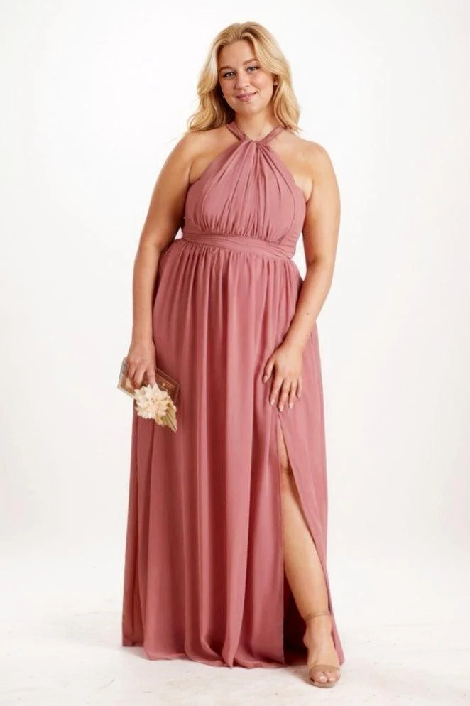 A-Line Maxi Chiffon Bridesmaid Dress CB0745