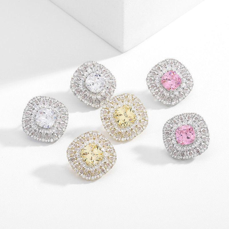 Zircon stud earrings 674517150314