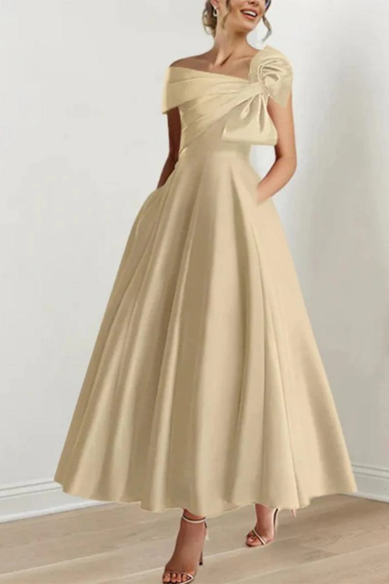 A Line Off The Shoulder Mother Dresses with Bows CM0333