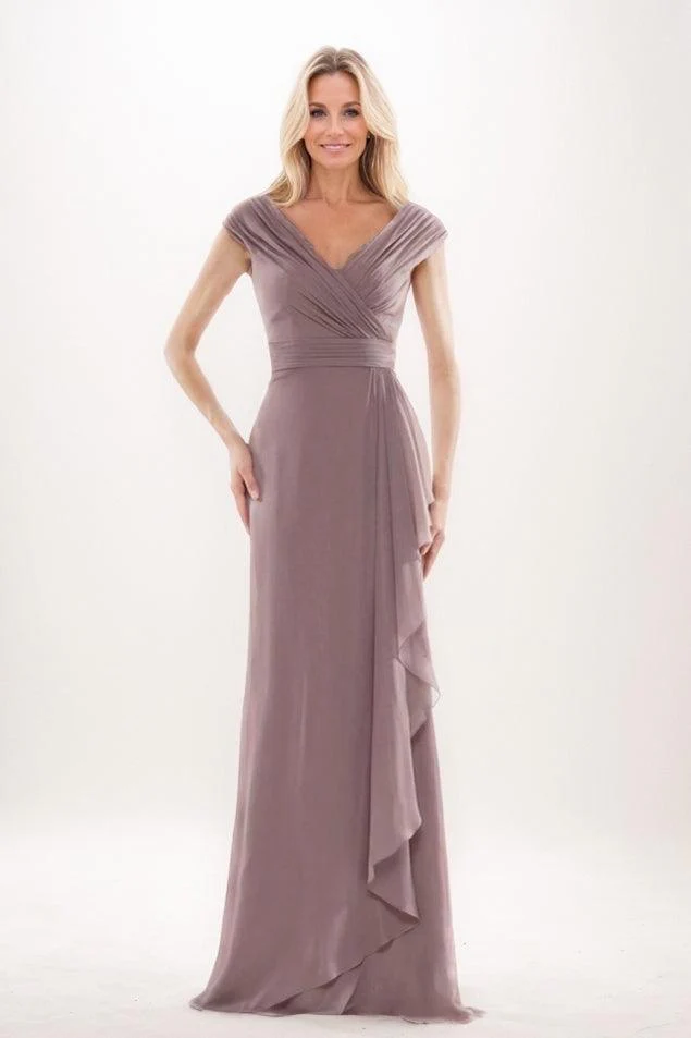 Sheath-Column Maxi Chiffon Mother Of The Bride Dress CM0312