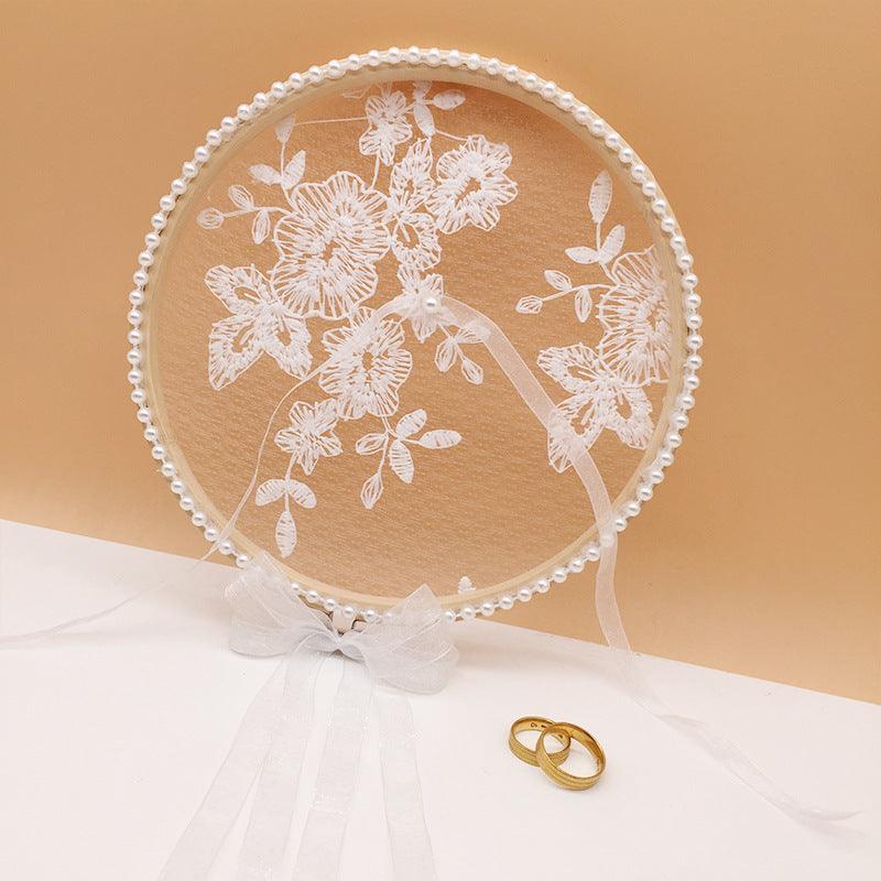 Pure handmade wooden ring pillow embroidery hoop 586423299863