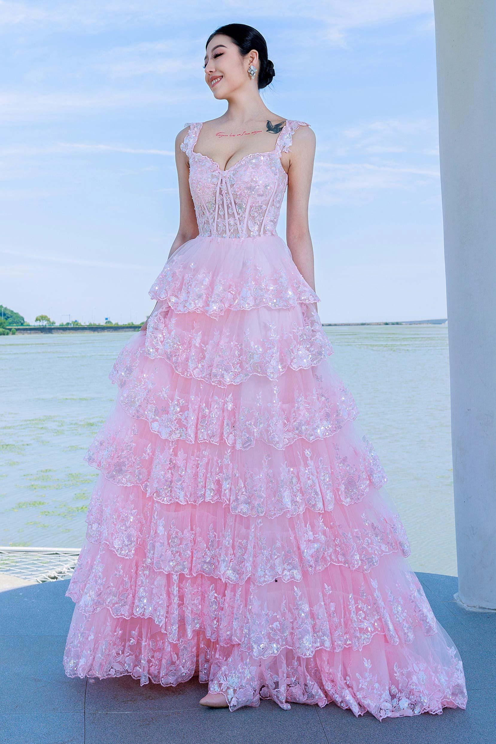 Ball Gown Sweep-Brush Train Tulle Prom Dress CS0481