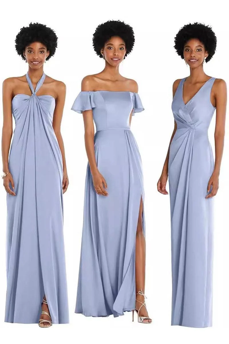 A-Line Maxi Chiffon Bridesmaid Dress 837742062907