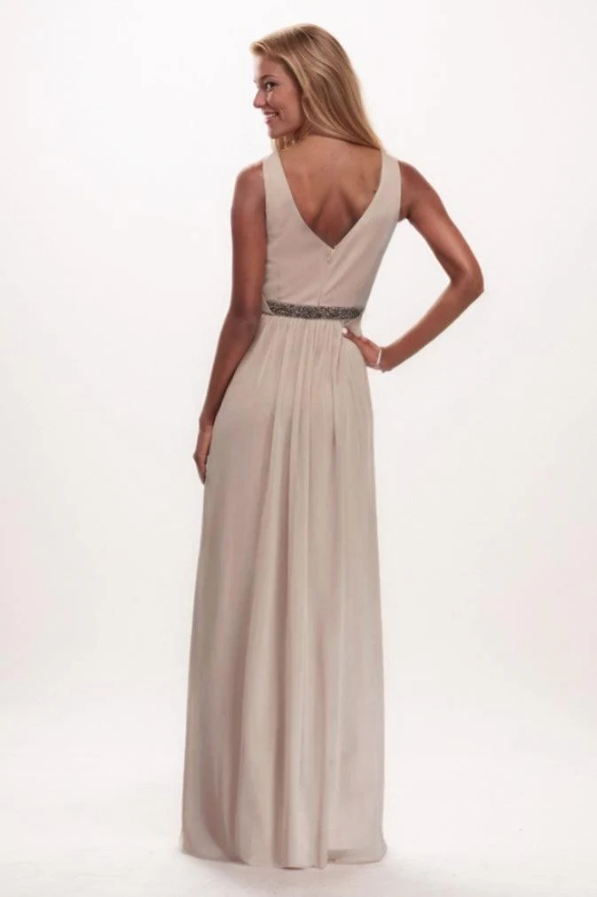 A-Line Maxi Chiffon Bridesmaid Dress CB0787