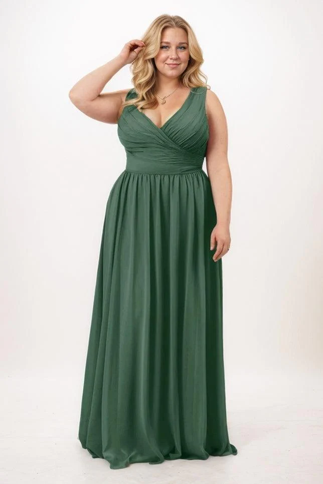 A-Line Maxi Chiffon Bridesmaid Dress CB0742