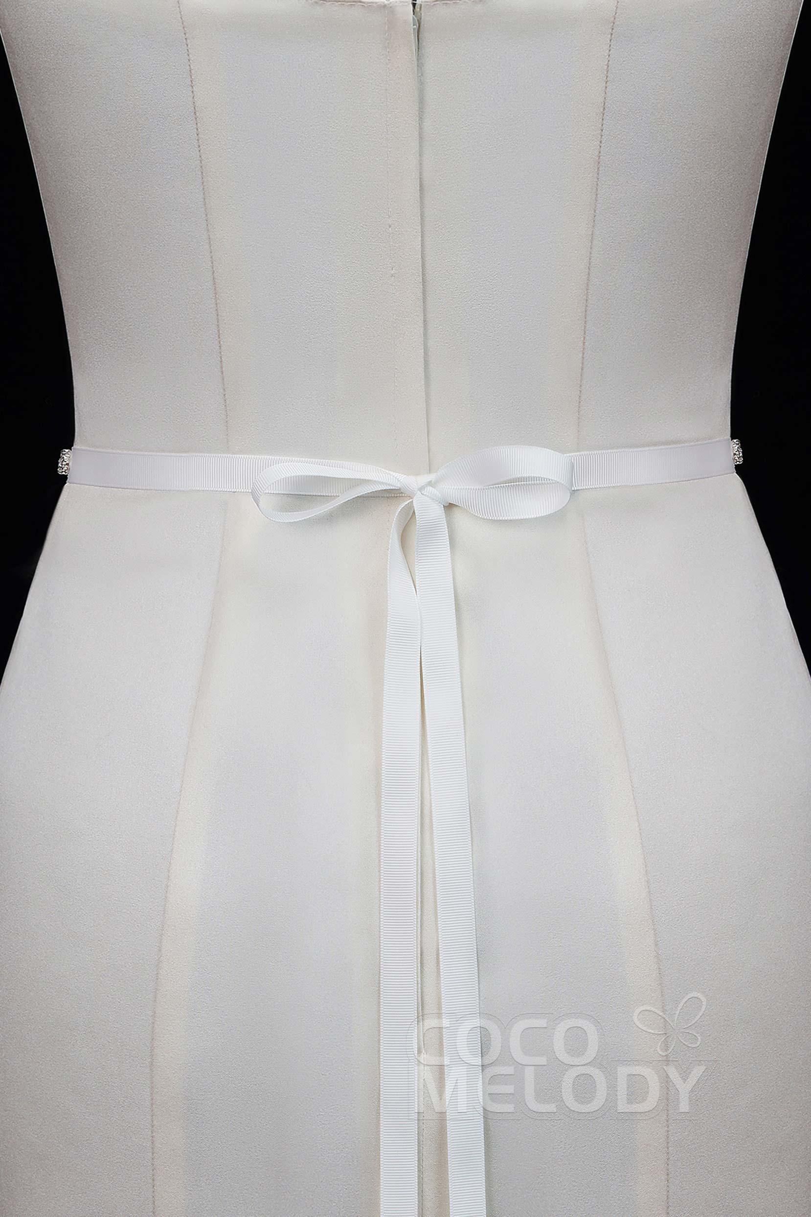 Chic Ribbons Wedding Sash with Rhinestone YD18001