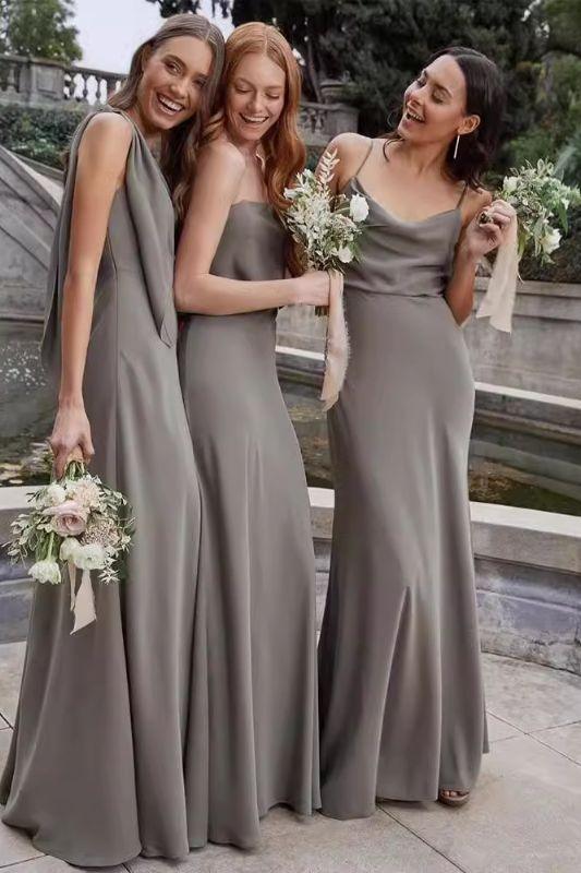 A-Line Maxi Chiffon Bridesmaid Dress 818808852375