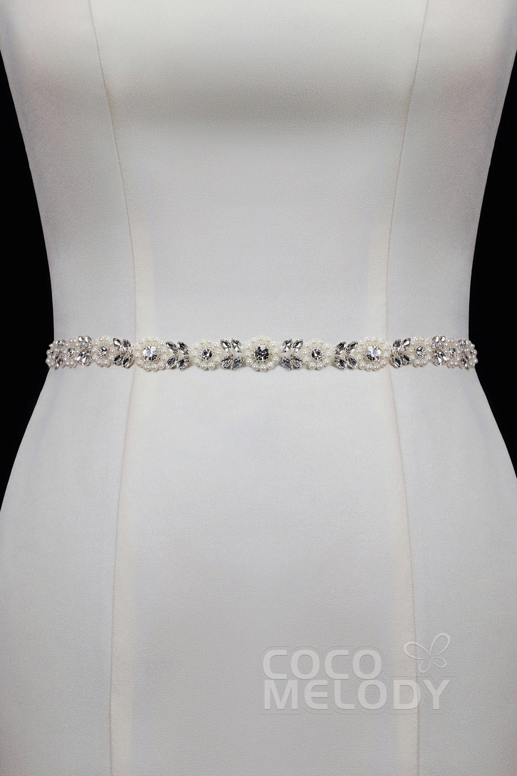 Tulle Wedding Sash with Rhinestone Imitation Pearl YD18005