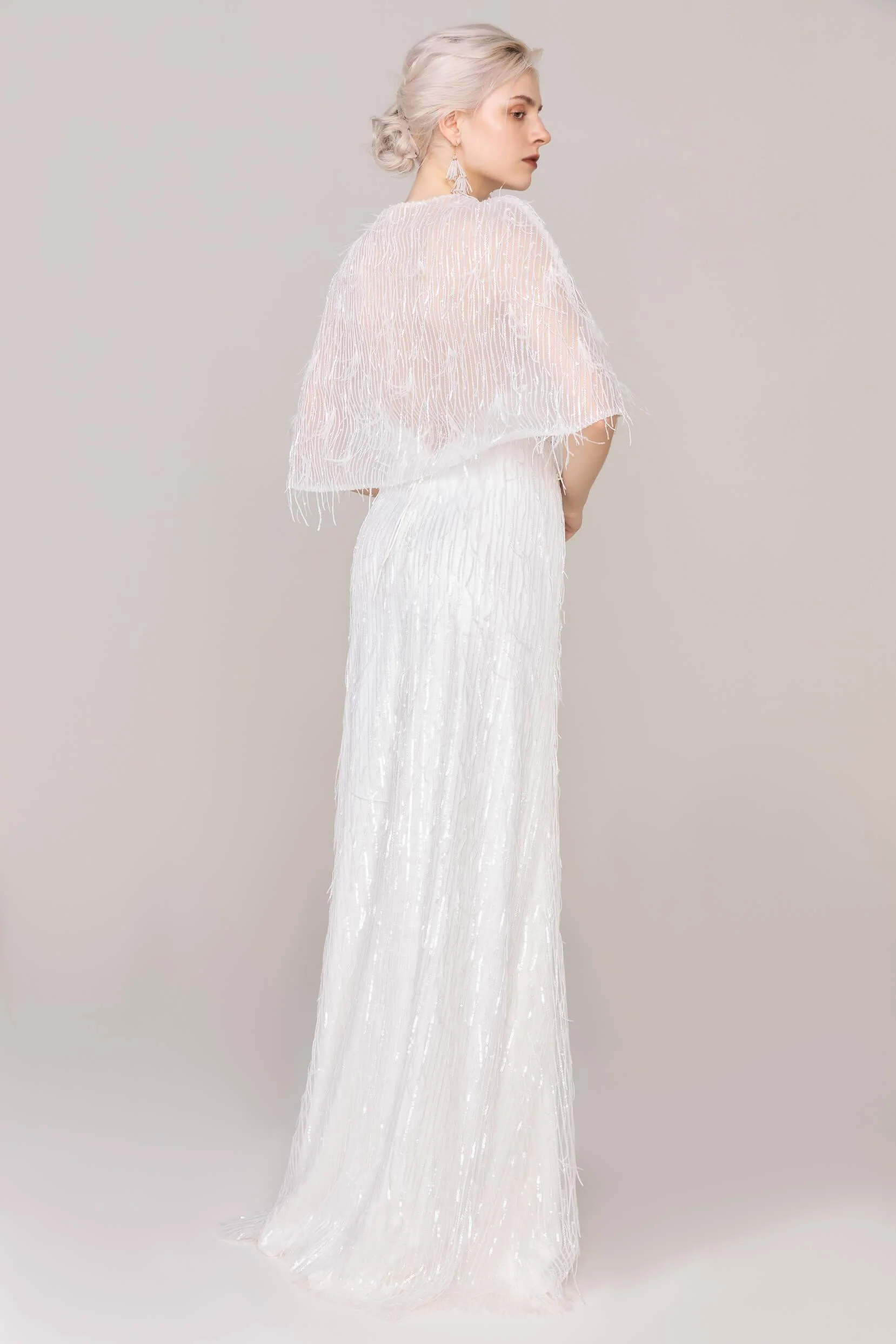 Sequined Lace Wedding Wrap CJ0091
