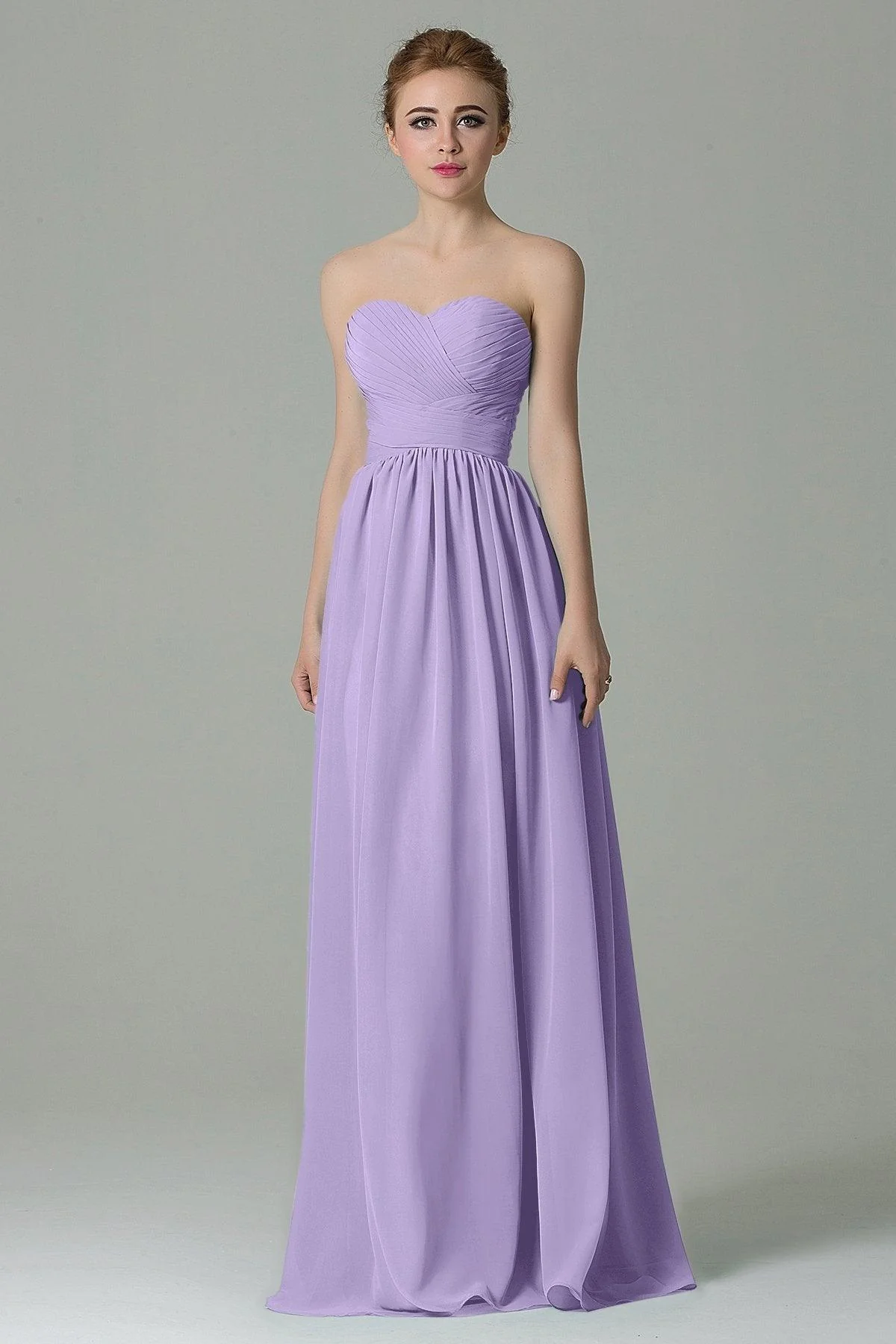 Sheath Floor Length Chiffon Bridesmaid Dress COZF1500C