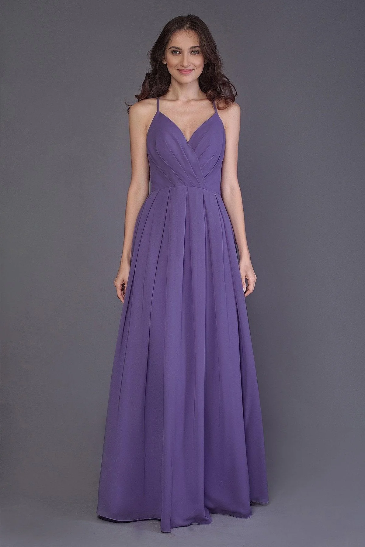 Sheath-Column Floor Length Chiffon Bridesmaid Dress PR3572