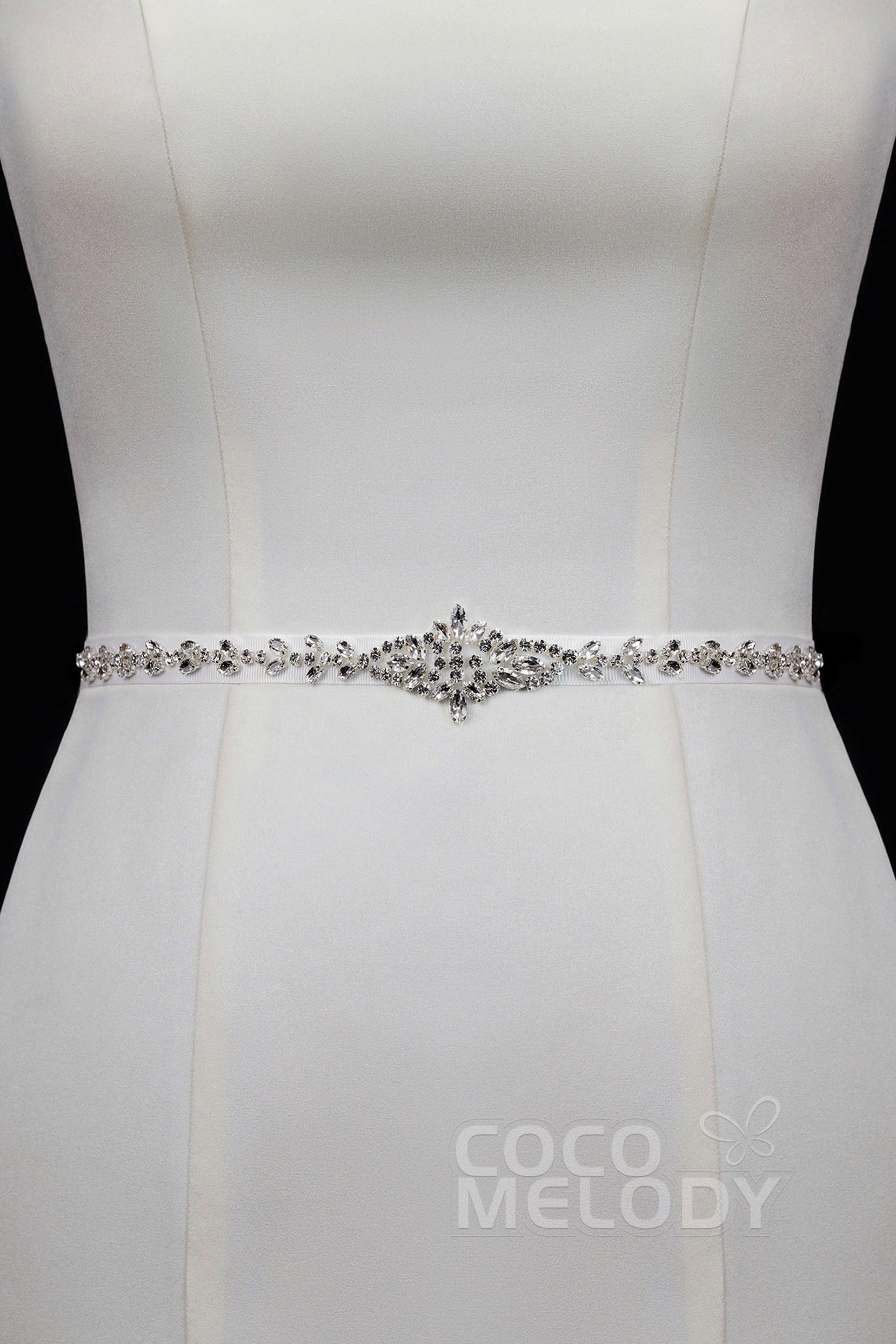Chic Ribbons Wedding Sash with Rhinestone YD18001