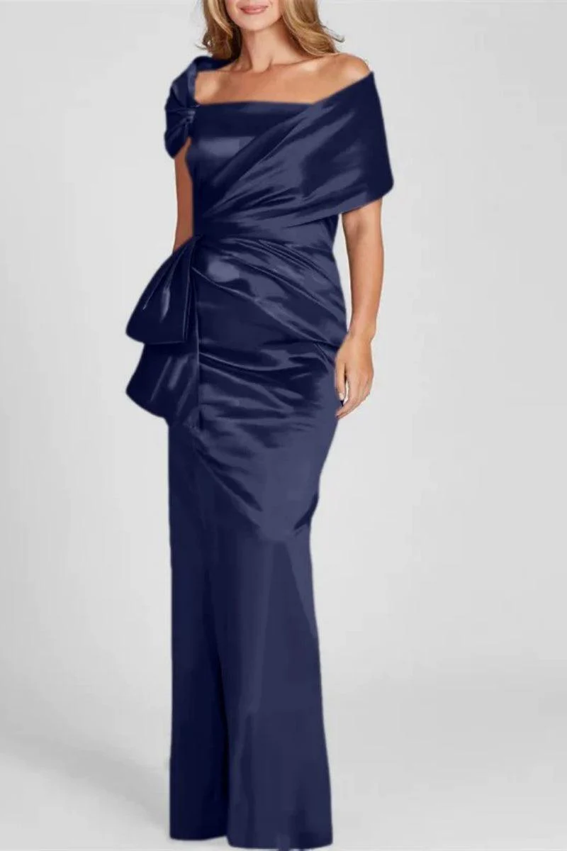 Off The Shoulder Floor Length Mother Of The Bride Dresses CM0336