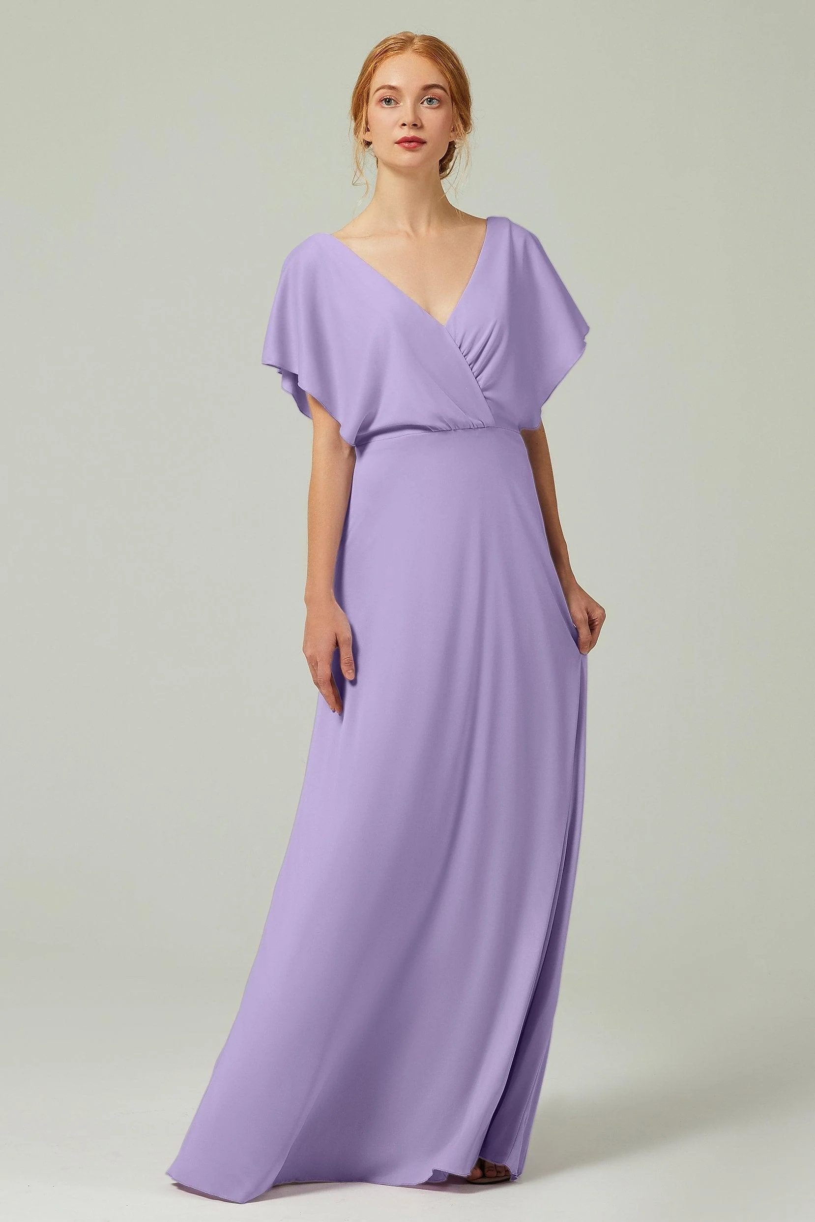 A-Line Floor Length Chiffon Bridesmaid Dress CB0351