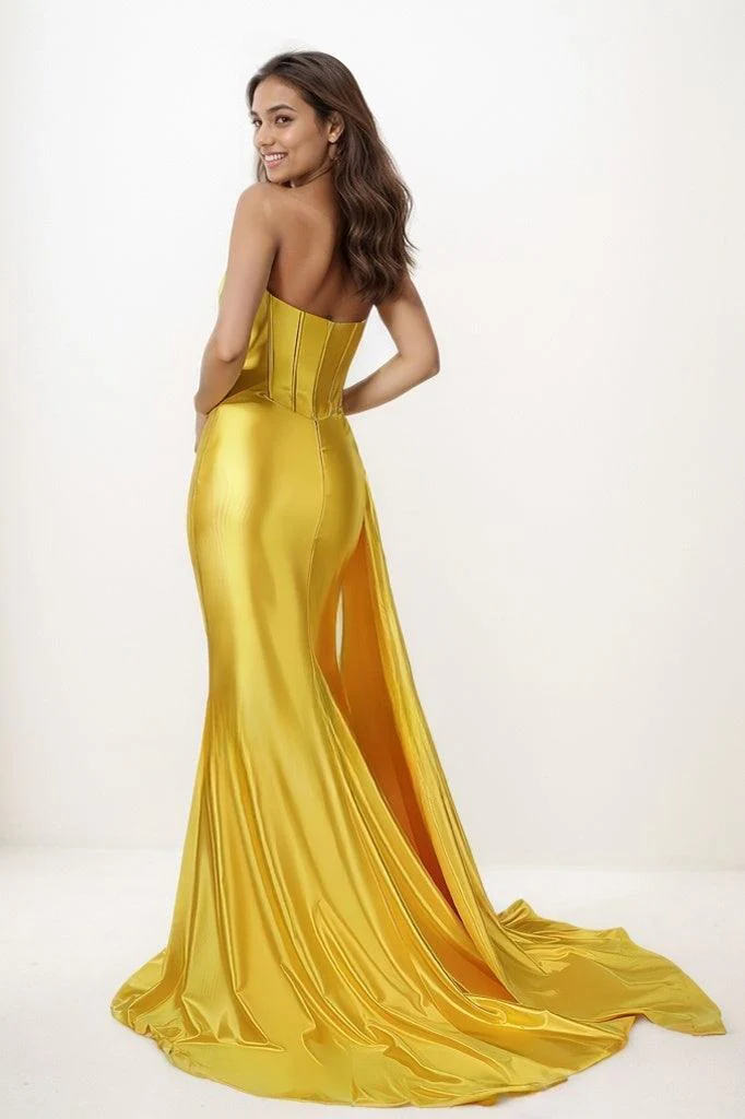 Flattering Scoop Neck Charmeuse Prom Dresses CS0785